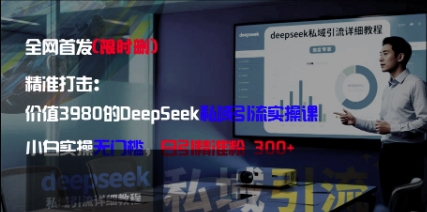 精准打击：价值3980的DeepSeek私域引流实操课，小白实操无门槛，日引精准粉300+-创薯资源