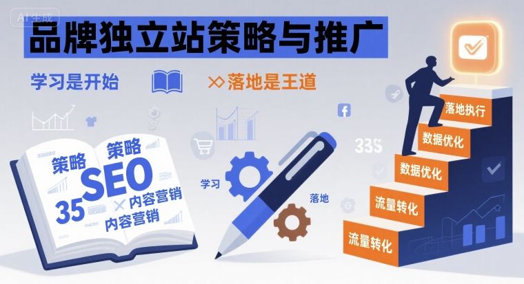 品牌独立站策略与推广，学习是开始，落地是王道-创薯资源