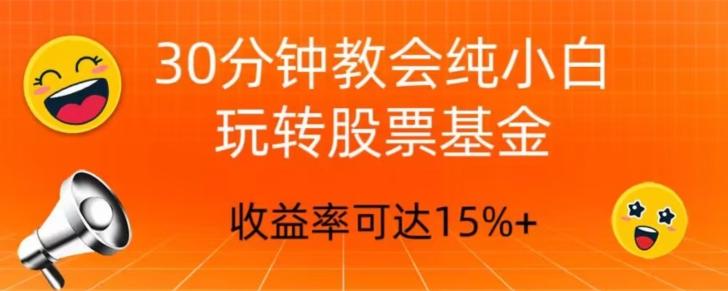 30分钟教会你玩转股票基金，只教好的筛选方法，不荐股-创薯资源