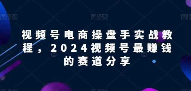 视频号电商实战教程，2024视频号最赚钱的赛道分享-创薯资源