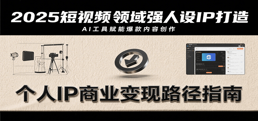 2025短视频领域强人设IP打造，结合爆款案例与AI工具应用，从个人出镜到商业成交转化-创薯资源