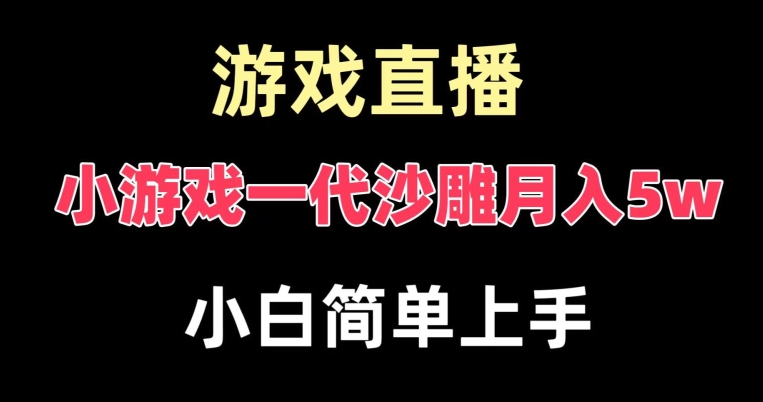 玩小游戏一代沙雕月入5w，爆裂变现，快速拿结果，高级保姆式教学【揭秘】-创薯资源