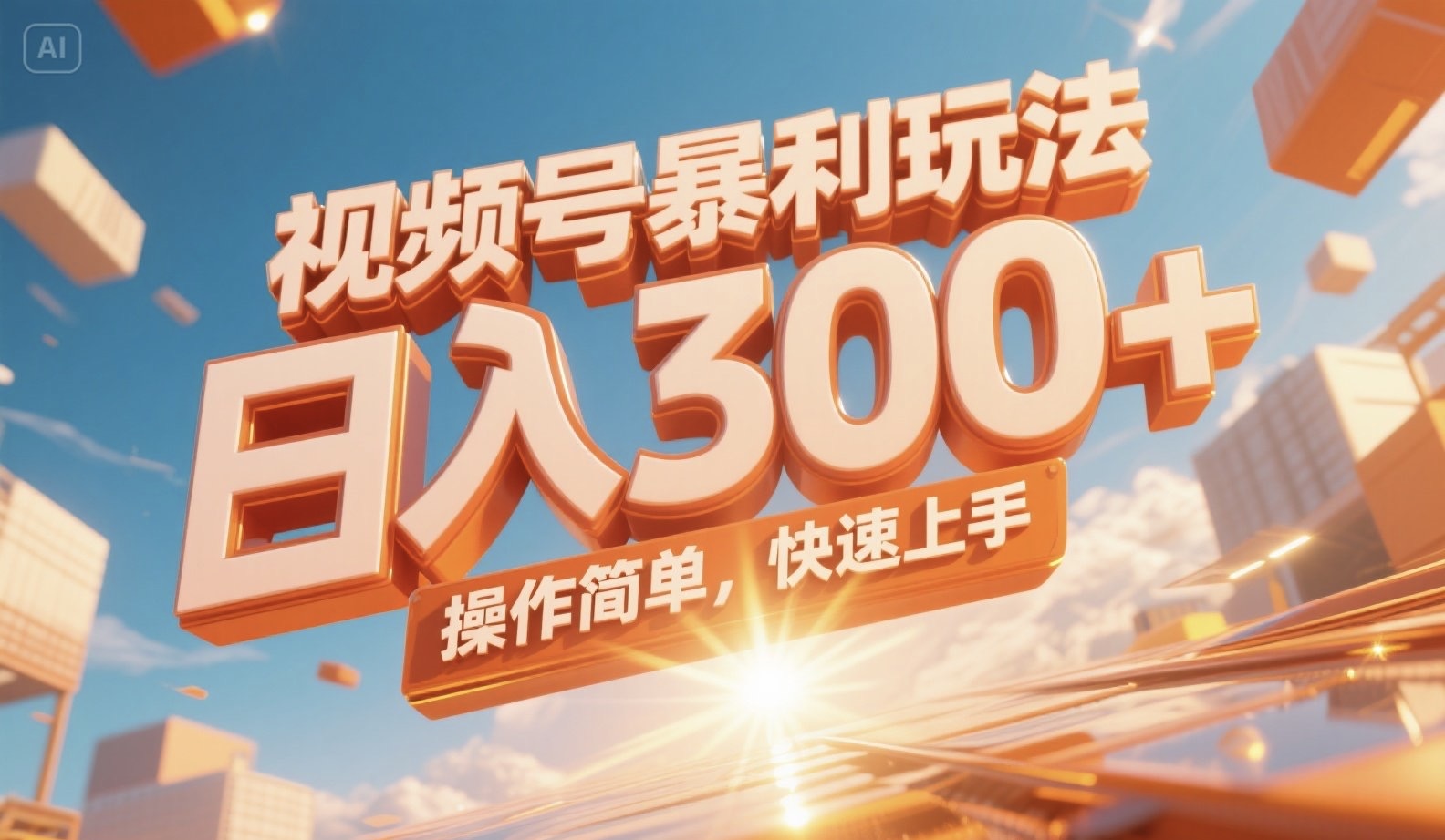 视频号暴利玩法，日入300+，操作简单，快速上手。-创薯资源