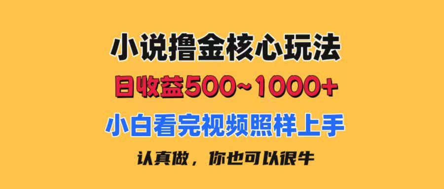 小说撸金核心玩法，日收益500-1000+，小白看完照样上手，0成本有手就行-创薯资源
