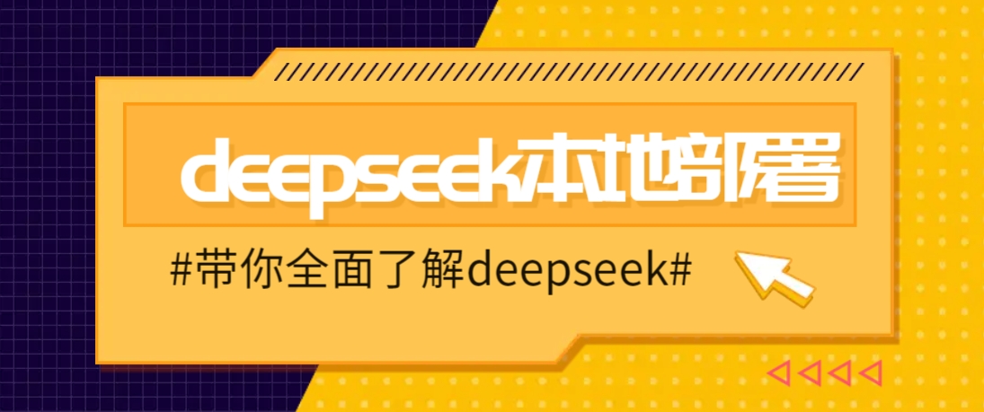 DeepSeek本地部署详细教程，轻松将deepseek部署到你的电脑上-创薯资源