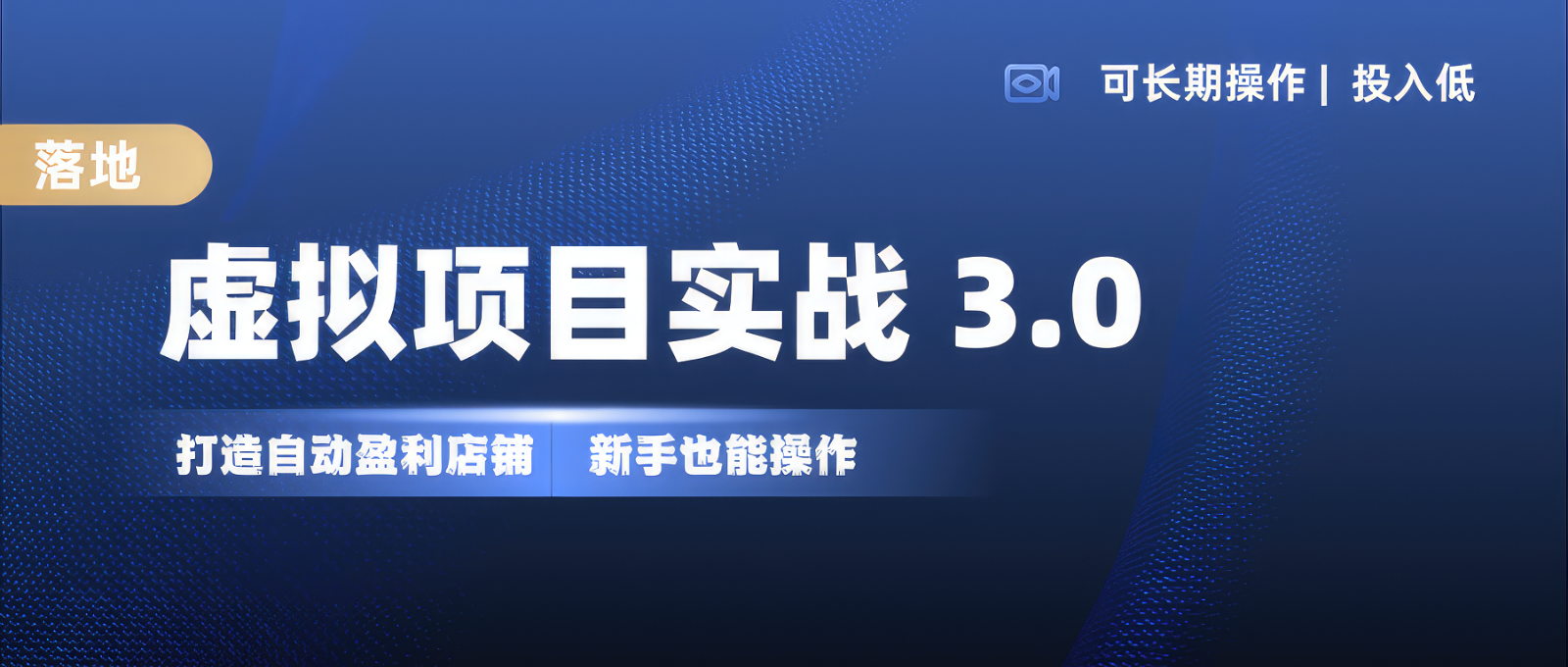 虚拟项目实操落地 3.0,新手轻松上手，单品月入1W+-创薯资源