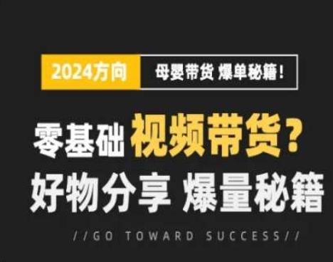 短视频母婴赛道实操流量训练营，零基础视频带货，好物分享，爆量秘籍-创薯资源