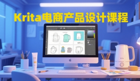 Krita电商产品设计课程，掌握从工具使用到创意落地的全链路设计能力-创薯资源