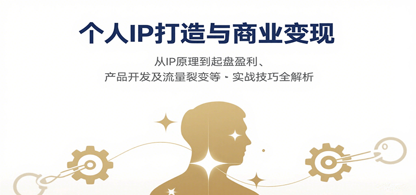 个人IP打造与商业变现，从IP原理到起盘盈利、产品开发及流量裂变等实战技巧全解析-创薯资源