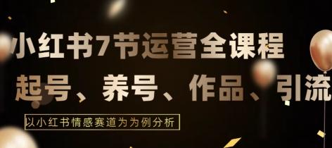 7节小红书运营实战全教程，结合最新情感赛道，打通小红书运营全流程【揭秘】-创薯资源