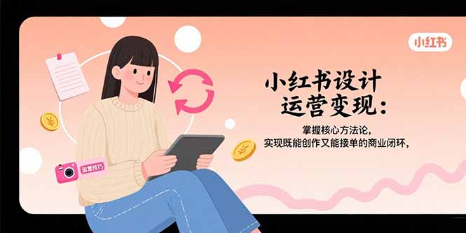 小红书设计运营变现：掌握核心方法论，实现既能创作又能接单的商业闭环-创薯资源