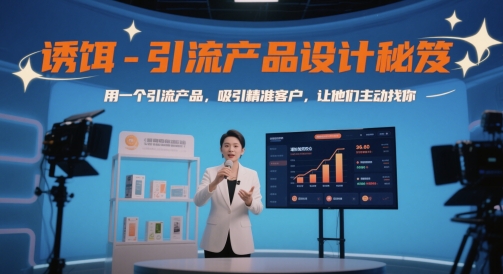 诱饵-引流产品设计秘笈，用一个引流产品，吸引精准客户，让他们主动找你-创薯资源