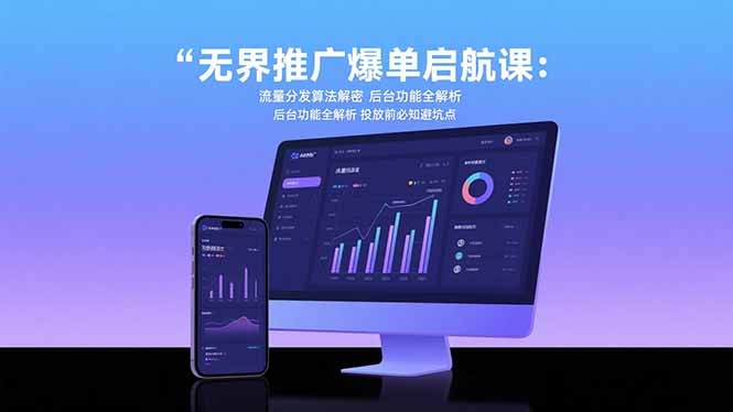 无界推广爆单启航课：流量分发算法解密 后台功能全解析 投放前必知避坑点-创薯资源