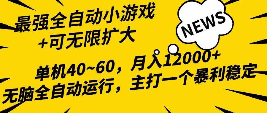 (10046期)2024最新全网独家小游戏全自动，单机40~60,稳定躺赚，小白都能月入过万-创薯资源