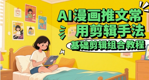 AI漫画推文常用剪辑手法，基础剪辑组合教程-创薯资源