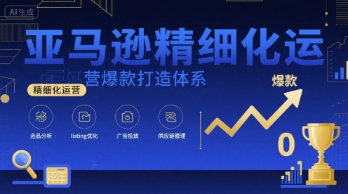 亚马逊精细化运营爆款打造体系，视频课+全套资料文档-创薯资源