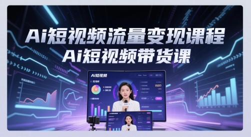 Ai短视频流量变现课程，Ai短视频带货课-创薯资源