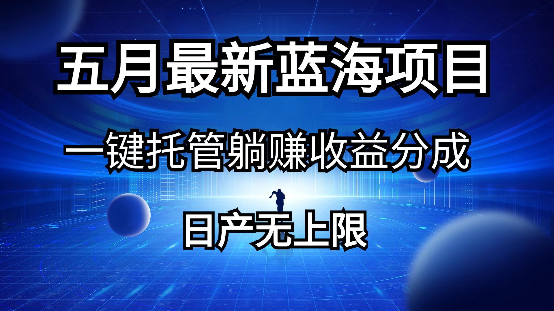 五月刚出最新蓝海项目一键托管 躺赚收益分成 日产无上限-创薯资源