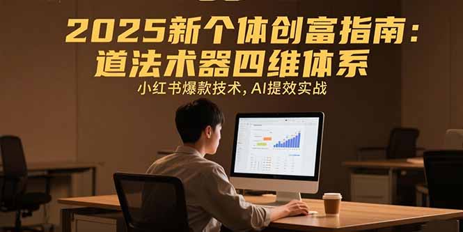 2025新个体创富指南：道法术器四维体系，小红书爆款技术，AI提效实战-创薯资源