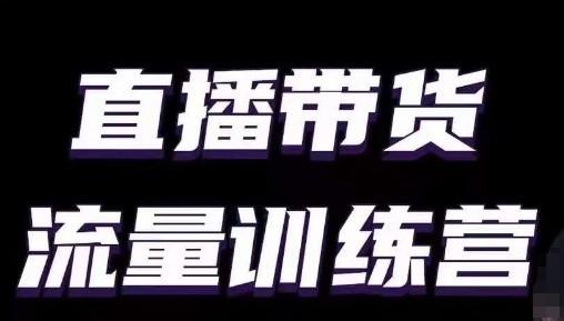 直播带货流量训练营，小白主播必学直播课-创薯资源