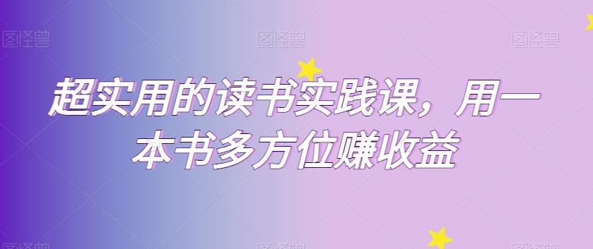 超实用的读书实践课，用一本书多方位赚收益-创薯资源