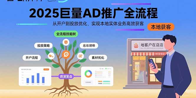 2025巨量AD推广全流程，从开户到投放优化，实现本地实体业务高效获客-创薯资源