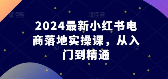 2024最新小红书电商落地实操课，从入门到精通-创薯资源