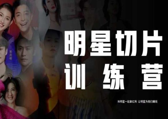 王子·明星切片线上训练营（2023），和明星一起拿红利，让明星为我们赚钱-创薯资源