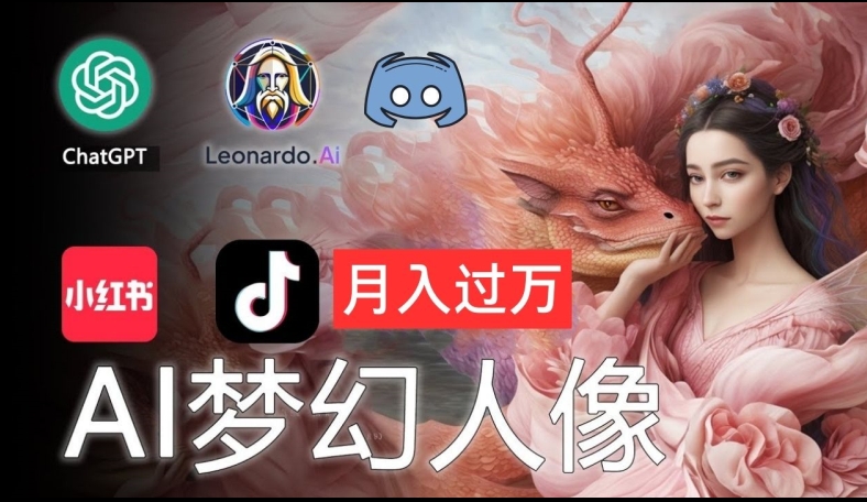 AI摄影梦幻人像：零基础也能月入过万的秘密【揭秘】-创薯资源