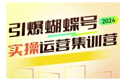 引爆蝴蝶号实操运营，助力你深度掌握蝴蝶号运营，实现高效实操，开启流量变现之路-创薯资源