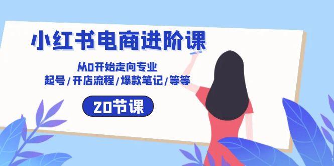 小红书电商进阶课：从0开始走向专业 起号/开店流程/爆款笔记/等等(20节-创薯资源