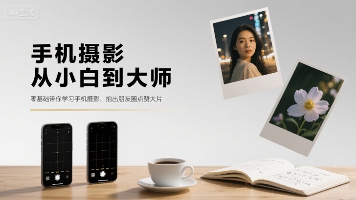 手机摄影从小白到大师，零基础带你学习手机摄影，拍出朋友圈点赞大片-创薯资源