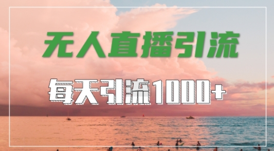 抖音快手视频号全平台通用，无人直播引流法，超暴力引流1000+高质量精准创业粉【揭秘】-创薯资源