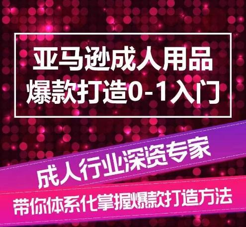 亚马逊成人用品爆款打造0-1入门，系统化讲解亚马逊成人用品爆款打造的流程-创薯资源