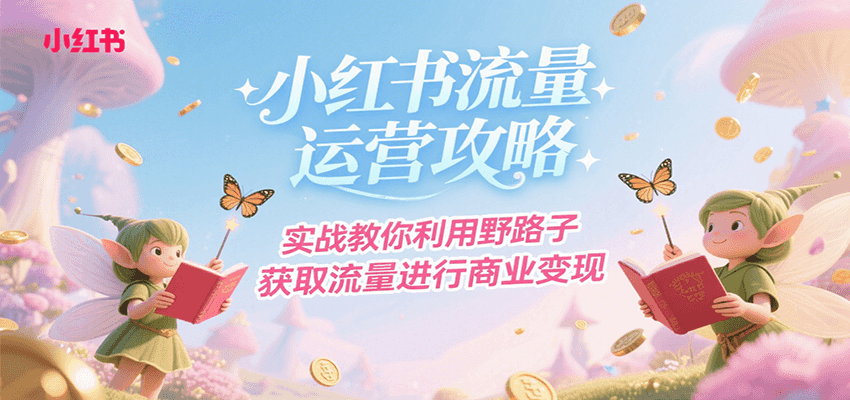 小红书流量运营攻略，实战教你利用野路子获取流量进行商业变现-创薯资源