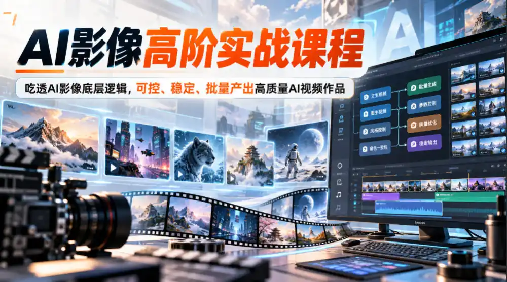 AI影像高阶实战课程，吃透AI影像底层逻辑，可控、稳定、批量产出高质量AI视频作品-创薯资源