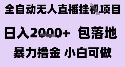 最新全自动抖音无人直播挂G项目，日入2k+ 包落地暴力撸金，小白可做【揭秘】-创薯资源