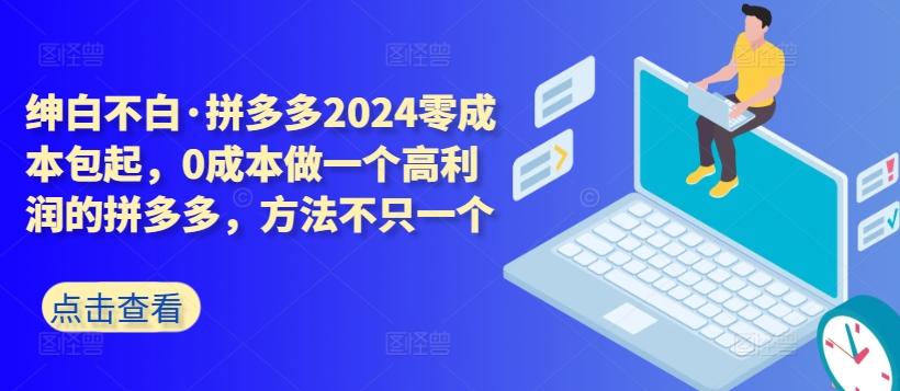 拼多多2024零成本包起，0成本做一个高利润的拼多多，方法不只一个-创薯资源