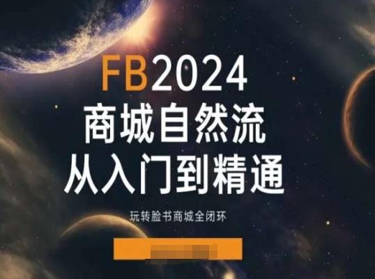 2024Faceboo商城自然流(从入门到精通)，玩转脸书商城全闭环-创薯资源