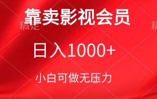 靠卖影视会员，日入1000+，落地保姆级教程，新手可学【揭秘】-创薯资源