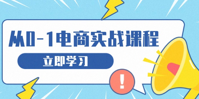 从零做电商实战课程，教你如何获取访客、选品布局，搭建基础运营团队-创薯资源