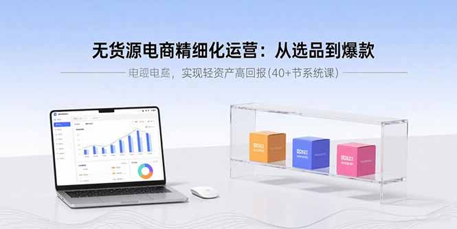 无货源电商精细化运营：从选品到爆款，实现轻资产高回报(40+节系统课-创薯资源
