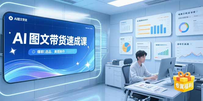 AI图文带货速成课，养号引流秘籍，爆款选品策略，美图制作全流程-创薯资源