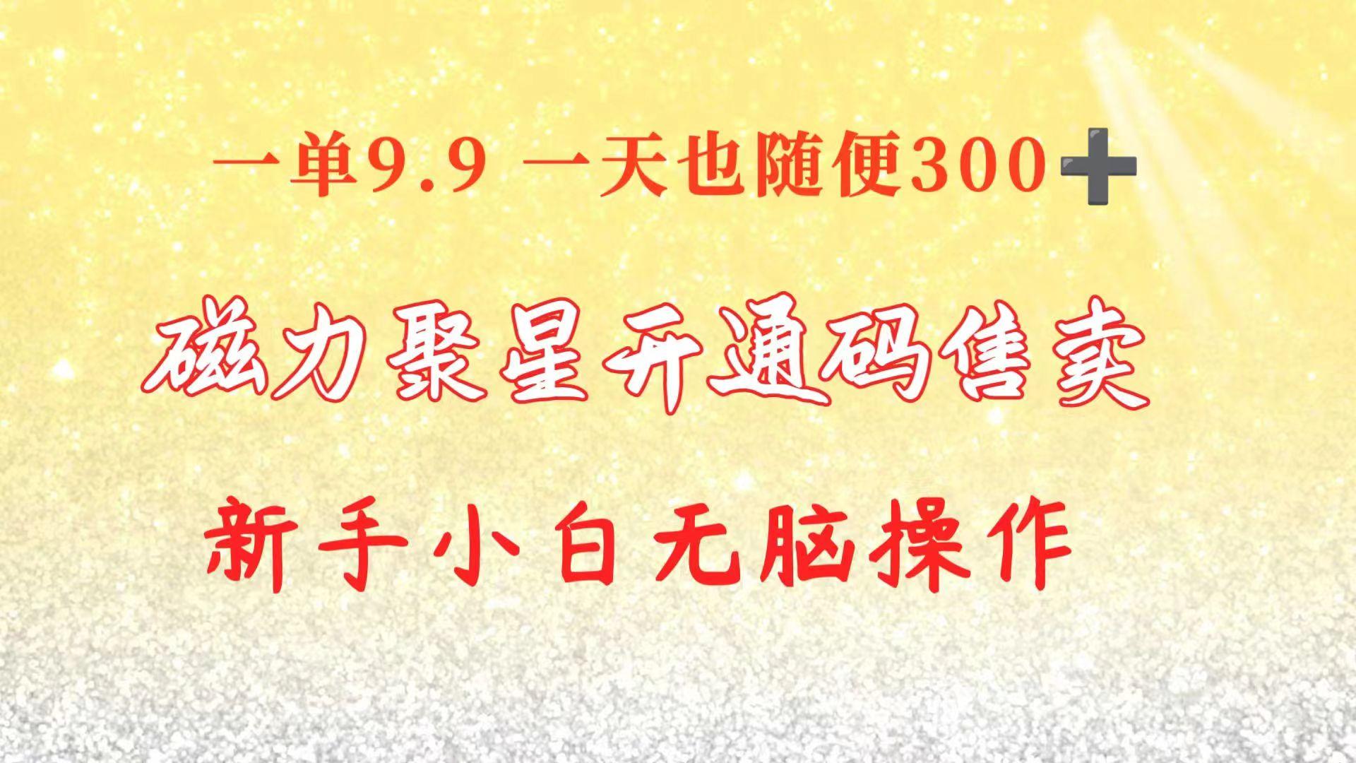 快手磁力聚星码信息差 售卖  一单卖9.9  一天也轻松300+ 新手小白无脑操作-创薯资源