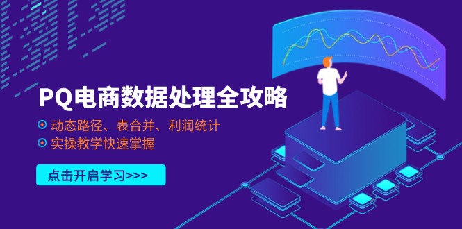 PQ电商数据处理全攻略，动态路径、表合并、利润统计，实操教学快速掌握-创薯资源