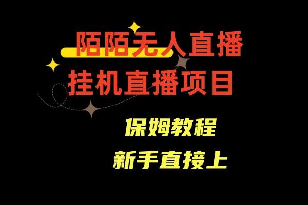 收费1980的，陌陌无人直播，通道人数少，新手容易上手-创薯资源