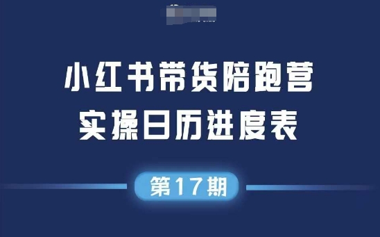 小红书第17期带货陪跑营，不囤货，无不直播，无不投流，通过选品+笔记内容+测品+笔记铺量+矩阵运营打爆款-创薯资源