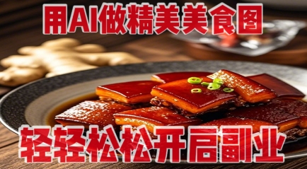 用AI做精美美食图，无需专业设备拍摄，轻轻松松开启副业-创薯资源