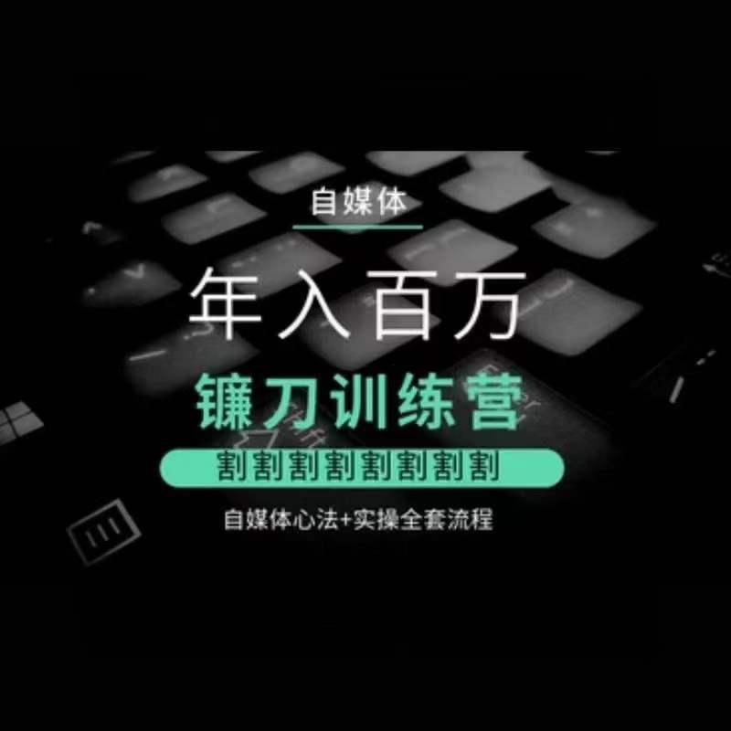 自媒体年入百万镰刀训练营，割割割割割割割割，自媒体心法+实操全套流程-创薯资源