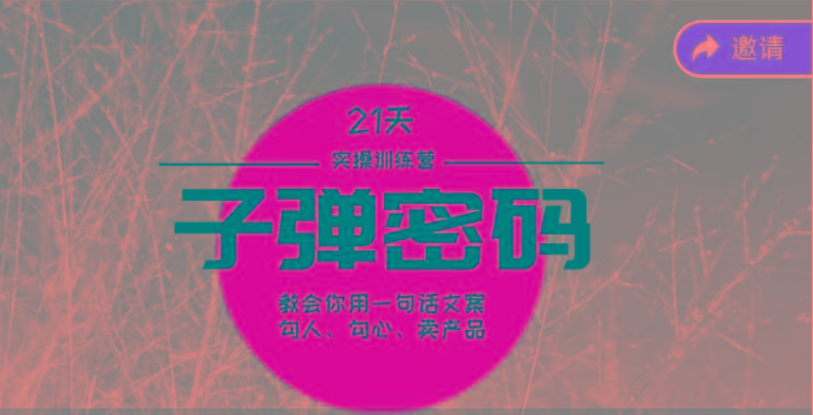 《子弹密码训练营》-用一句话文案勾人勾心卖产品，21天学到顶尖文案大师策略和技巧-创薯资源